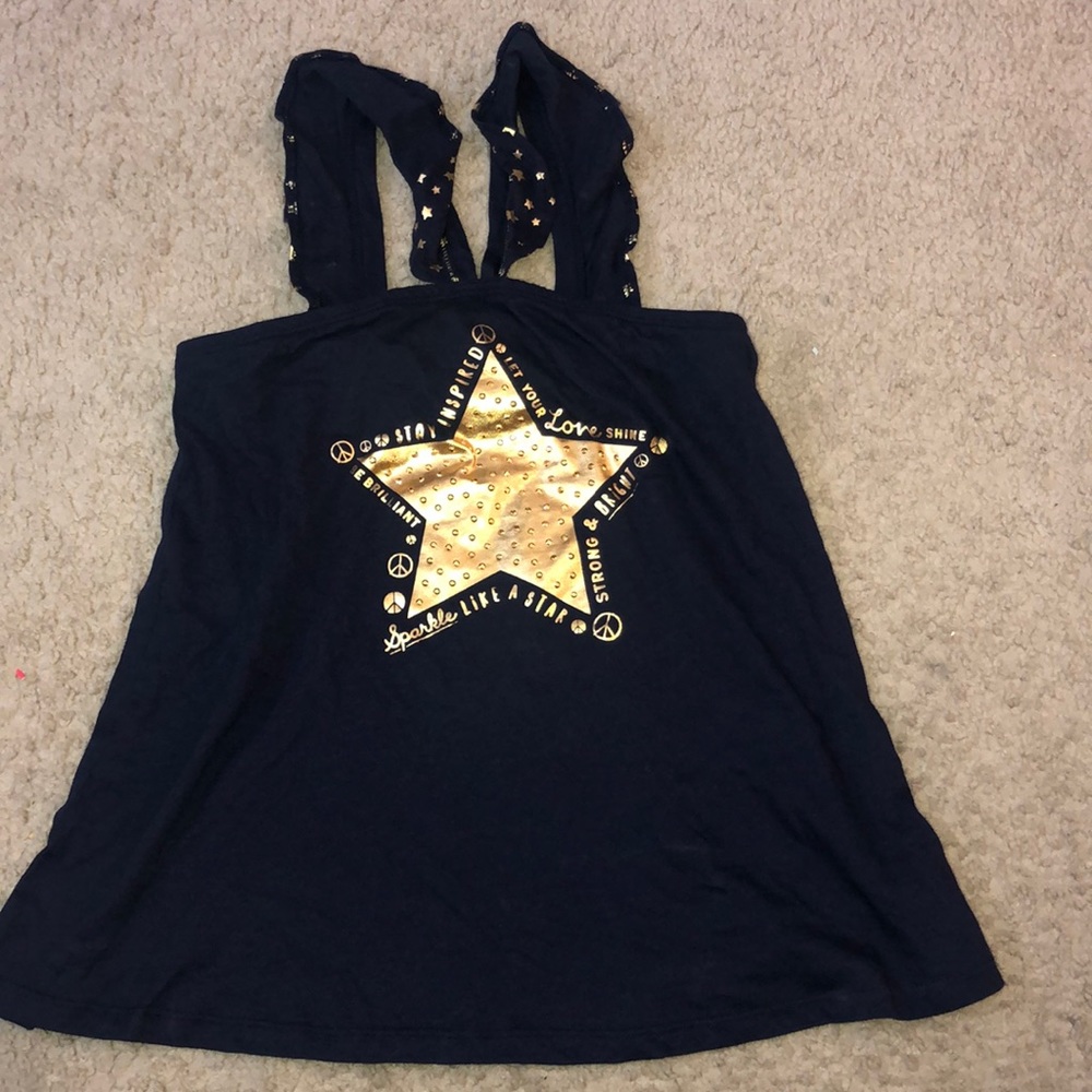 Justice navy blue tank top